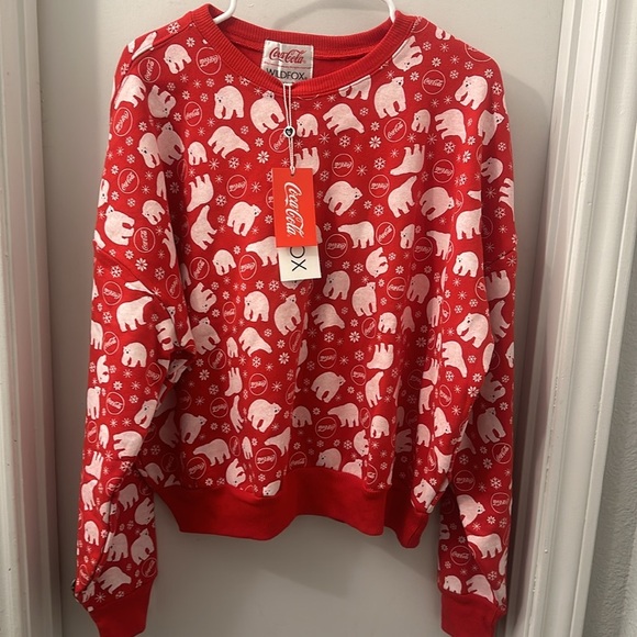NWT Wildfox Coca-Cola Coke Fifi Aura Orange Red Sweatshirt size Medium - Picture 4 of 12